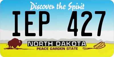 ND license plate IEP427