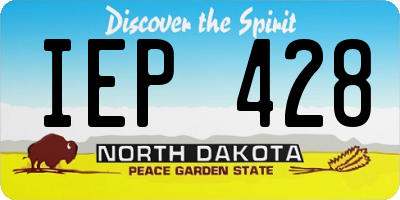 ND license plate IEP428