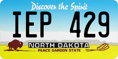 ND license plate IEP429