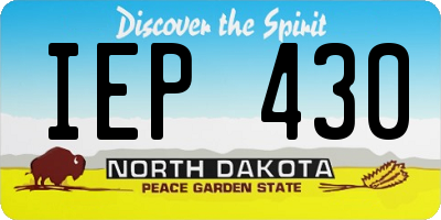 ND license plate IEP430