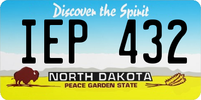 ND license plate IEP432