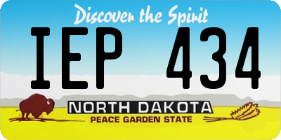 ND license plate IEP434