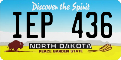 ND license plate IEP436