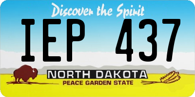 ND license plate IEP437