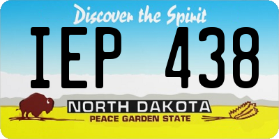 ND license plate IEP438