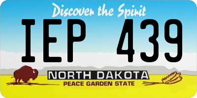 ND license plate IEP439