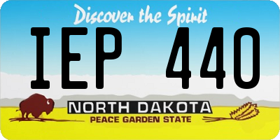 ND license plate IEP440