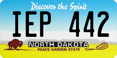 ND license plate IEP442