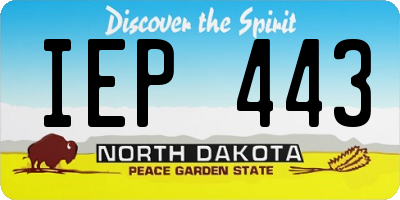 ND license plate IEP443