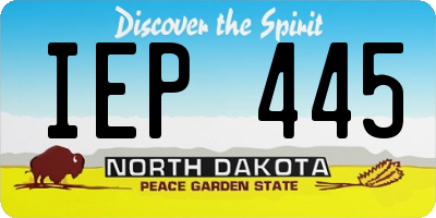 ND license plate IEP445