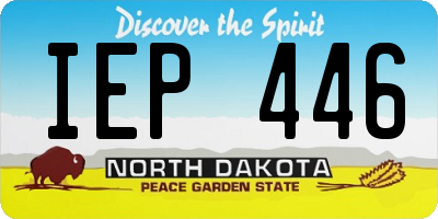 ND license plate IEP446