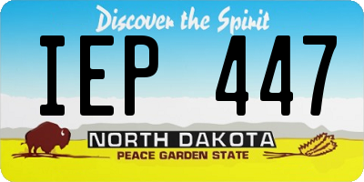 ND license plate IEP447