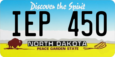 ND license plate IEP450