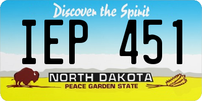 ND license plate IEP451