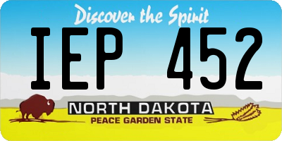 ND license plate IEP452