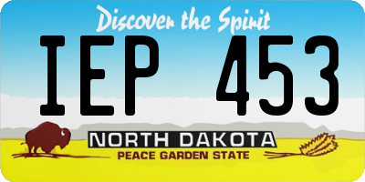 ND license plate IEP453