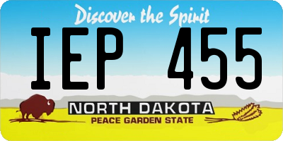 ND license plate IEP455