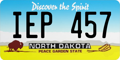 ND license plate IEP457