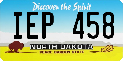 ND license plate IEP458