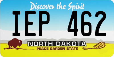 ND license plate IEP462