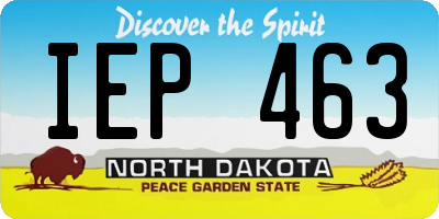 ND license plate IEP463