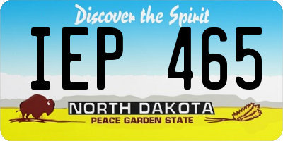 ND license plate IEP465