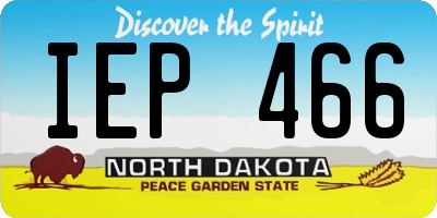 ND license plate IEP466