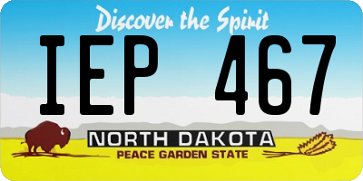 ND license plate IEP467