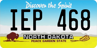 ND license plate IEP468
