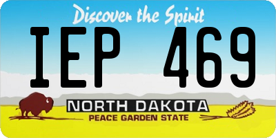 ND license plate IEP469