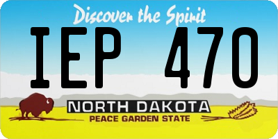 ND license plate IEP470