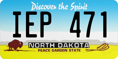 ND license plate IEP471