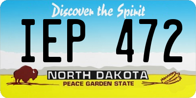 ND license plate IEP472