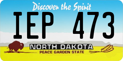 ND license plate IEP473