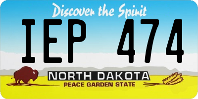 ND license plate IEP474