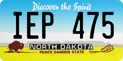 ND license plate IEP475
