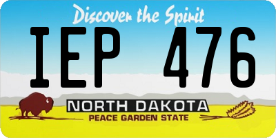 ND license plate IEP476