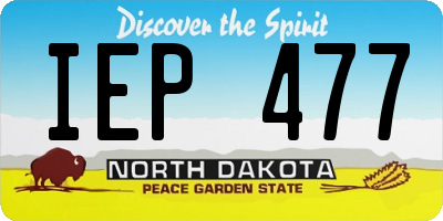 ND license plate IEP477