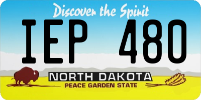 ND license plate IEP480