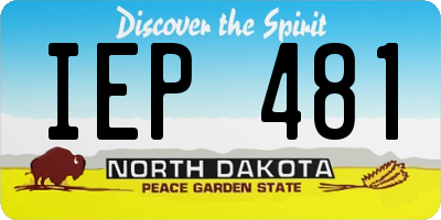 ND license plate IEP481