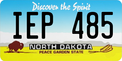 ND license plate IEP485