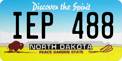 ND license plate IEP488