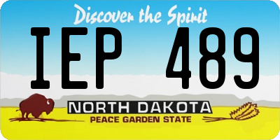 ND license plate IEP489