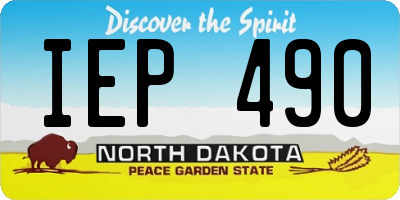 ND license plate IEP490
