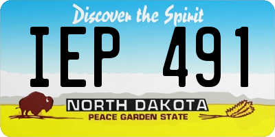 ND license plate IEP491