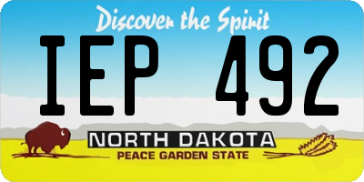 ND license plate IEP492