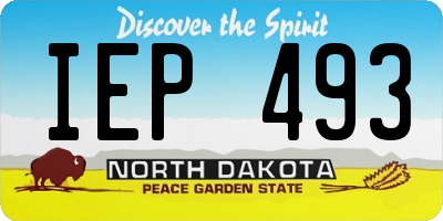 ND license plate IEP493