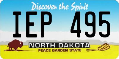 ND license plate IEP495