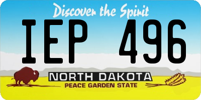 ND license plate IEP496