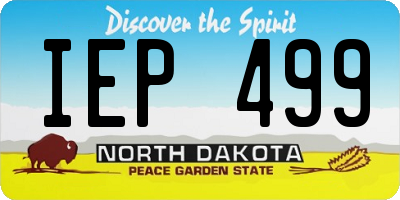 ND license plate IEP499